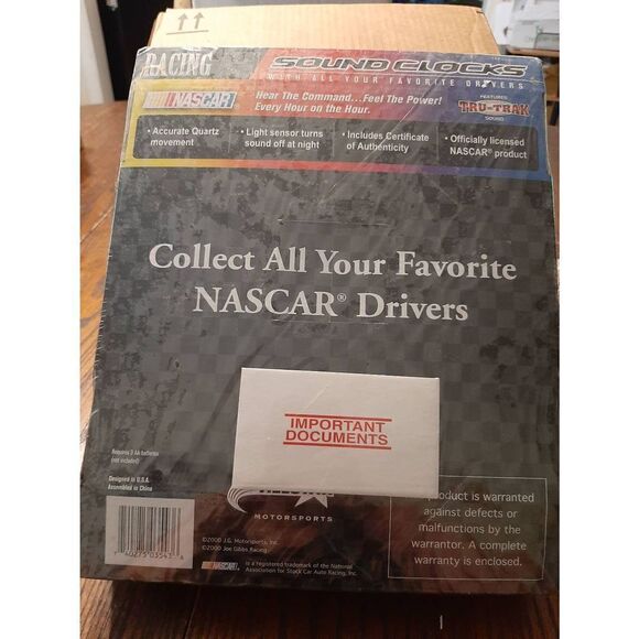 Vintage Nascar #20 Tony Stewert Home Depot Rookie of the Year Racing Sound Clock - Picture 4 of 4